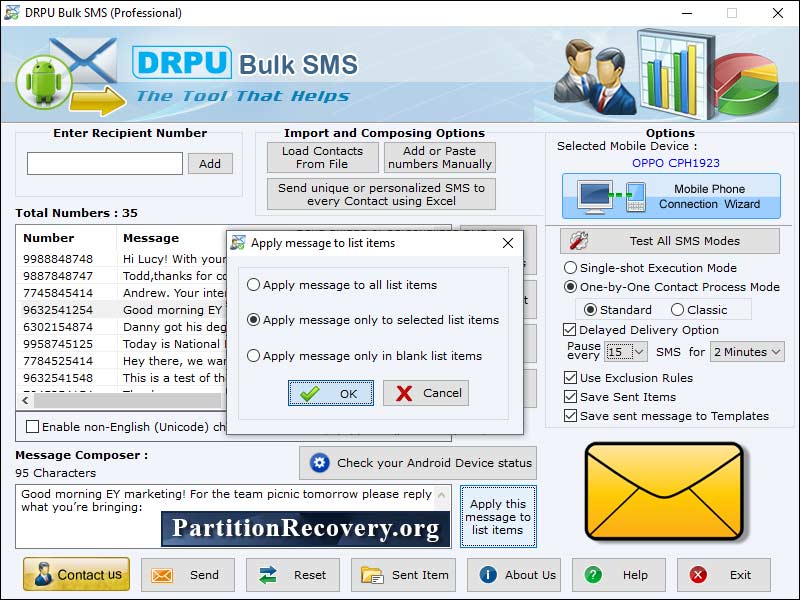 Bulk Text Messaging Software