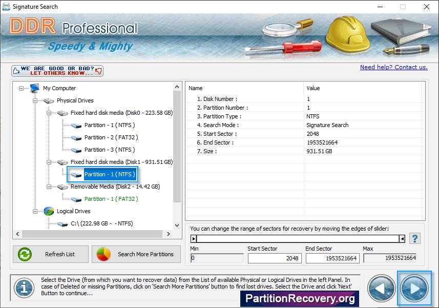 DDR Professional data recovery software