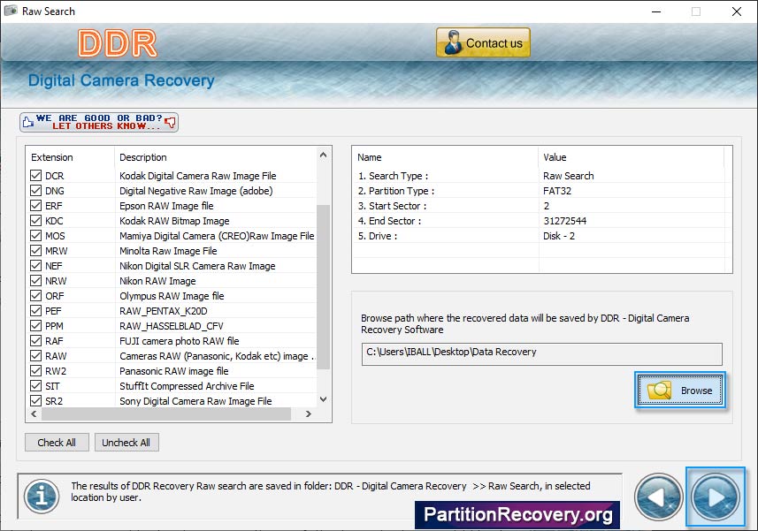 Digital camera data retrieval program