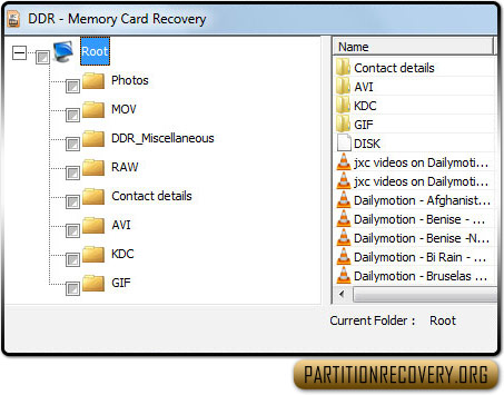 Memory card data retrieval program