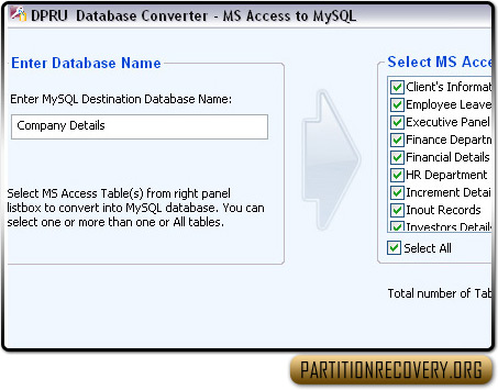 MS Access to MySQL database converter software