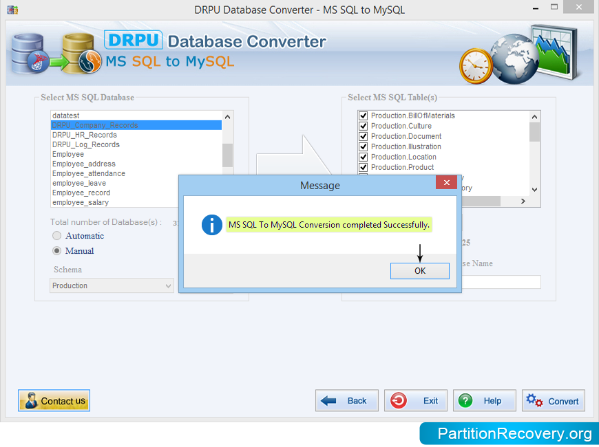 MSSQL to MySQL database conversion tools