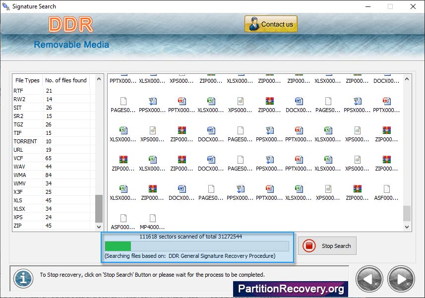 USB digital media data restoration program