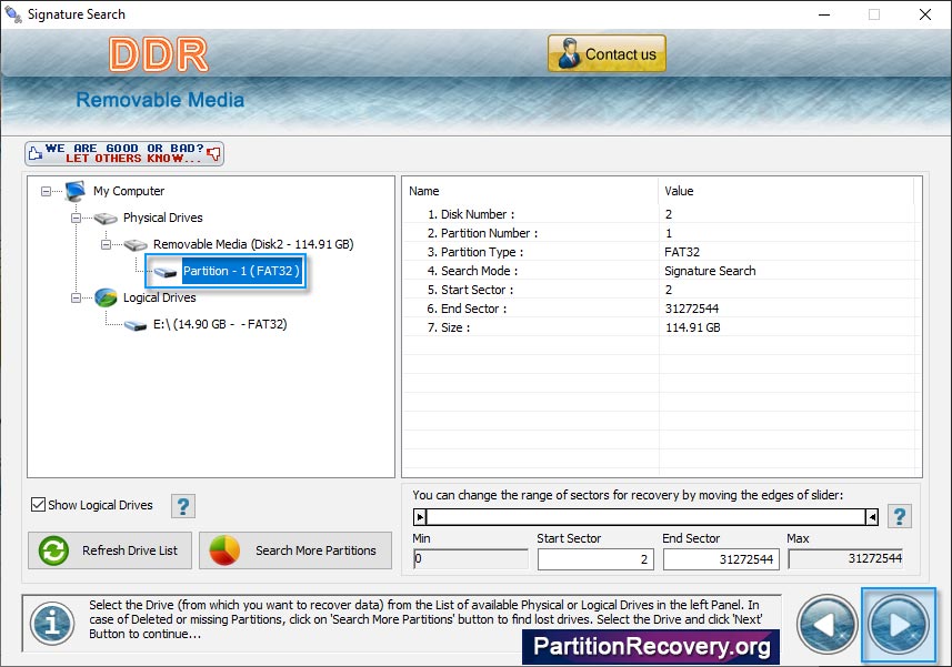 Removable media data recovery software